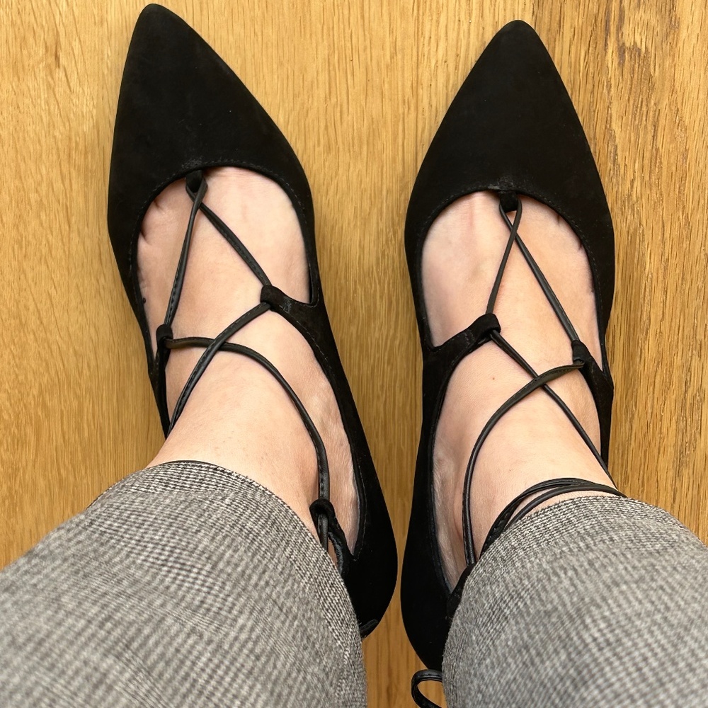 Black Nobuck High Heels Made in Brazil- size 7 1/5
